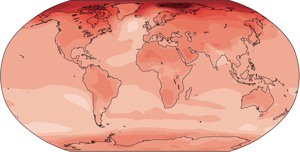 Opwarmende aarde Temperaturen op aarde bij 2 graden opwarming